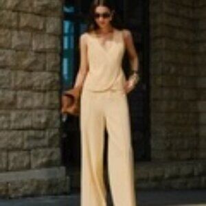 NWT | Commense Linen Blend Pant Set, Size XS